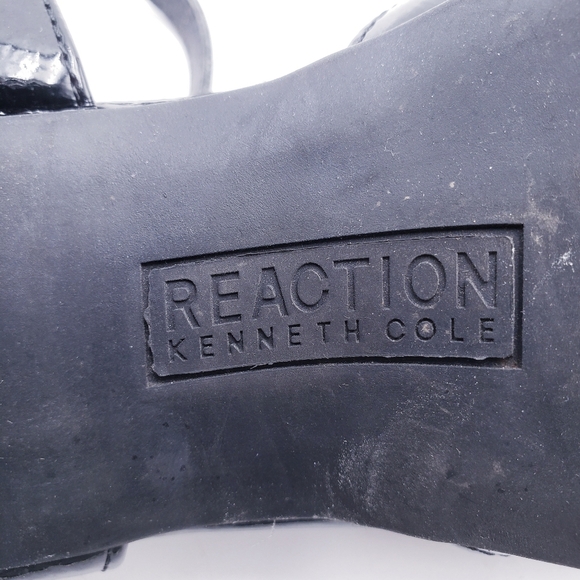 Reaction Women's Indya Platform Pump Block Heel Black Patent Closed Toe Size 8.5 - Picture 12 of 14